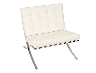 Кресло Barcelona Style Chair белое от дизайнера LUDWIG MIES VAN DER ROHE