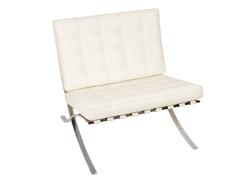 Кресло Barcelona Style Chair белое от дизайнера LUDWIG MIES VAN DER ROHE