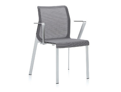 Кресло Pegus с подлокотниками серая сетка от студии дизайна BARTOLI DESIGN