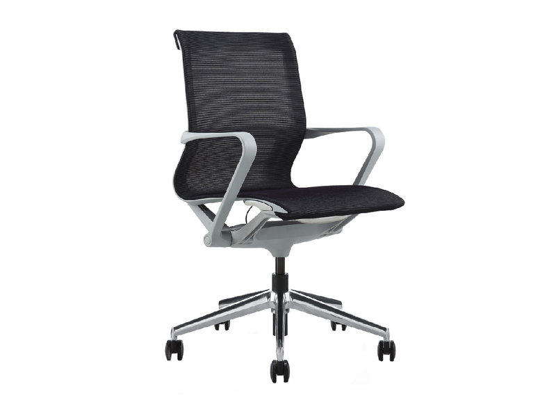 Офисное кресло PROV LB черная сетка, алюминиевый каркас от дизайнера NIKE AO