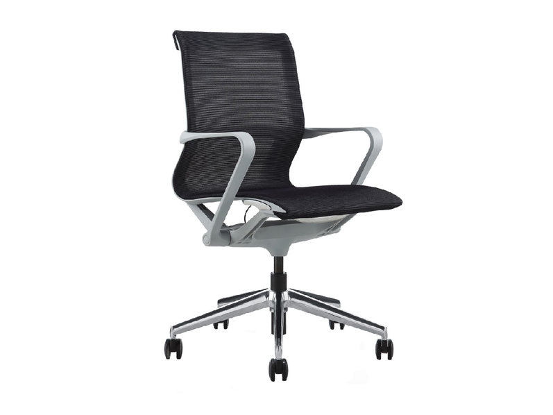 Офисное кресло PROV LB черная сетка, алюминиевый каркас от дизайнера NIKE AO
