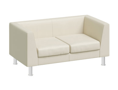 Дизайнерский диван Eva 2-местный бежевая кожа от дизайнерской студии Profoffice