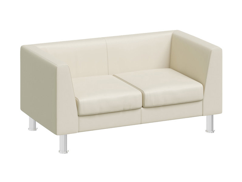 Дизайнерский диван Eva 2-местный бежевая кожа от дизайнерской студии Profoffice