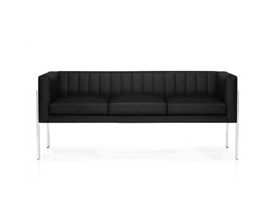 Дизайнерский диван You3 3-местный черная кожа от дизайнерской студии Profoffice