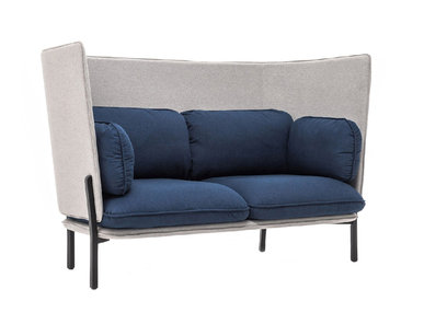 Двухместный диван Bellagio высокая спинка серо синий от дизайнерской студии Profoffice
