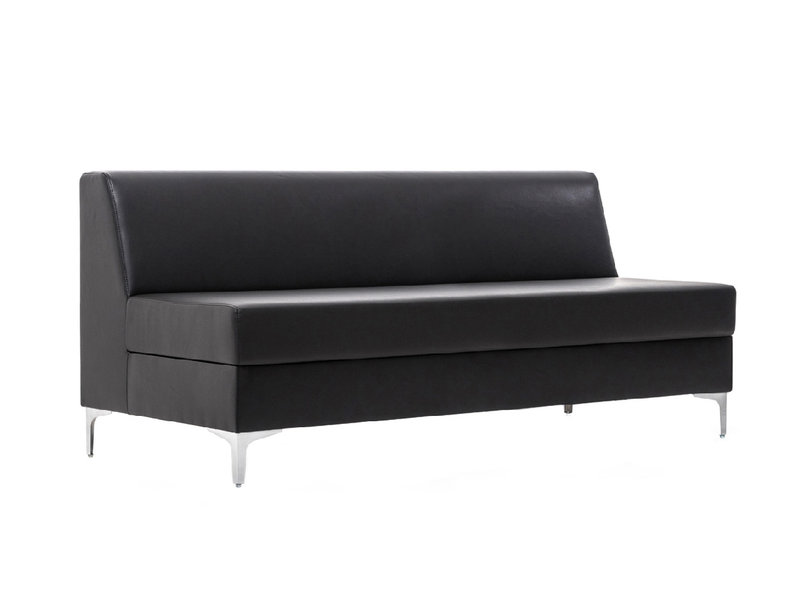 Трехместный диван Neo Ecotex черный от дизайнерской студии Profoffice