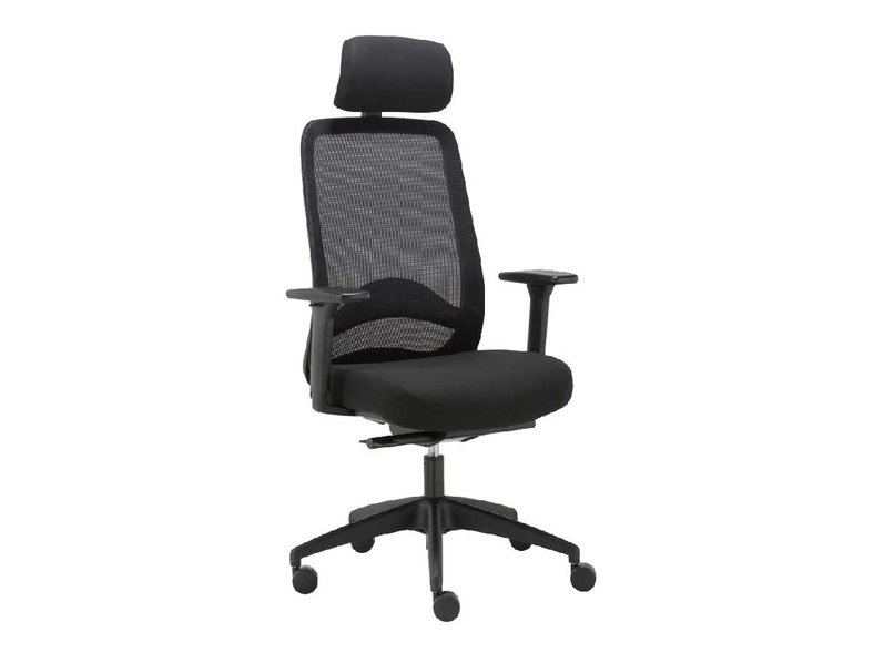 Кресло для персонала Carot AS с подголовником черное от дизайнерской студии Profoffice