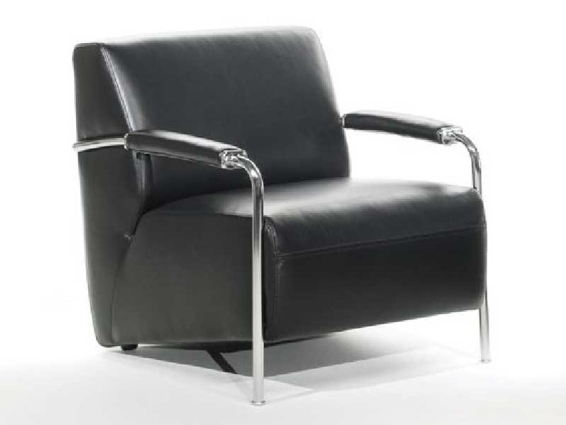 Кресло TIVOLI черная кожа от дизайнерской студии Profoffice