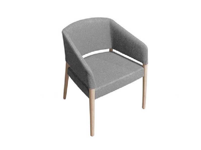 Кресло Nuvola Ткань/Дерево Серый от дизайнерской студии Profoffice