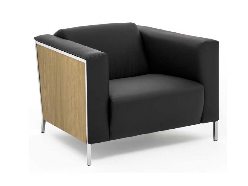 Кресло кожаное Vispo Wood (Дуб Флоре) от дизайнерской студии Profoffice