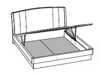  Кровать TRENDY 160 см (под.мех.LUNA)
