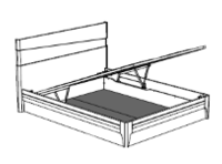Кровать 160*200 FOLD с рингом в эко-коже, с подъем.механизмом