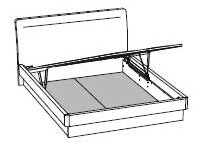 Кровать LUX 160 см (под.мех.LUNA)