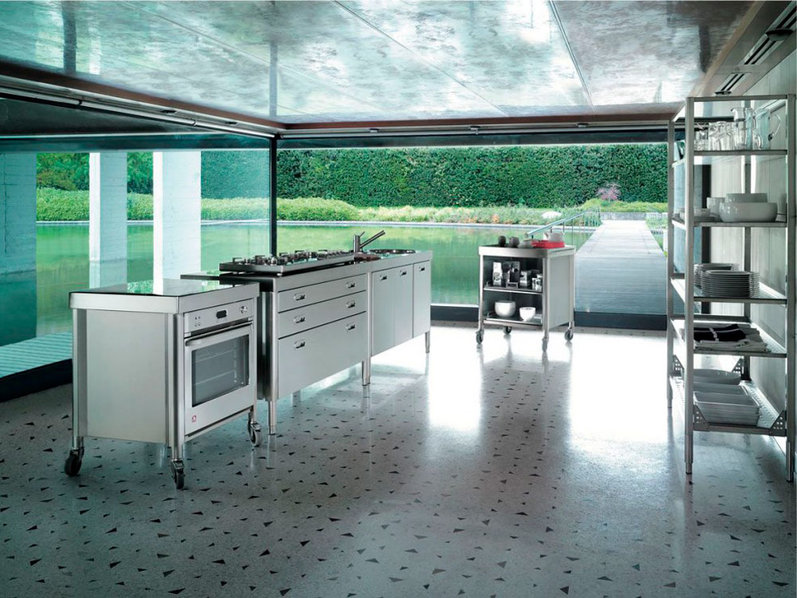 Итальянский кухонный гарнитур 130 Combined фабрики ALPES INOX