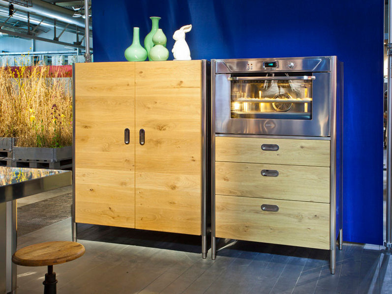 Итальянский кухонный шкаф 128 Wooden фабрики ALPES INOX