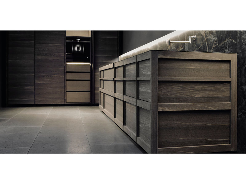 Итальянская кухня Hanami rovere fossile фабрики MINOTTI CUCINE