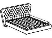 Кровать 160х200 с решеткой (ткань Velvet Lux 52)