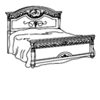 Кровать King с деревянным изголовьем
