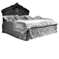 Кровать King с резным изголовьем без изножьем