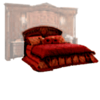 Кровать King с резным изголовьем и панелью по всему периметру