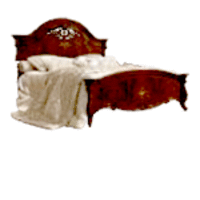 Кровать с резным изголовьем и изножьем