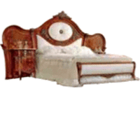 Кровать с обитым изголовьем и прикроватными тумбами Standard