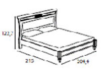 Кровать "Oceano" крашеный ясень  (180,5x200,5)