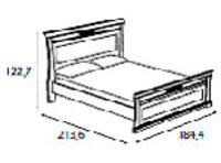 Кровать "Perla",    крашеный ясень  (160,5x200,5)