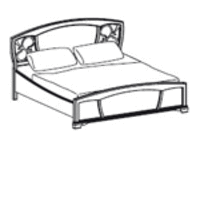 Кровать 160x200 без изножья
