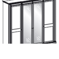 Шкаф 4-х дверный с зеркалами