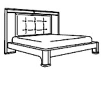 Двуспальная кровать размера King