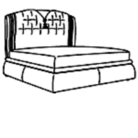 Двуспальная кровать Roma  размера King
