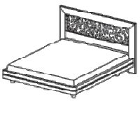 Кровать (изголовье дерево)